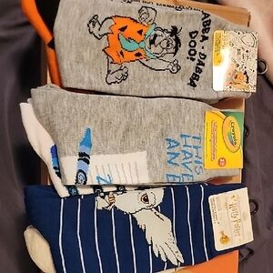 Warner Bros. Cartoon Character Socks - Gray and Blue